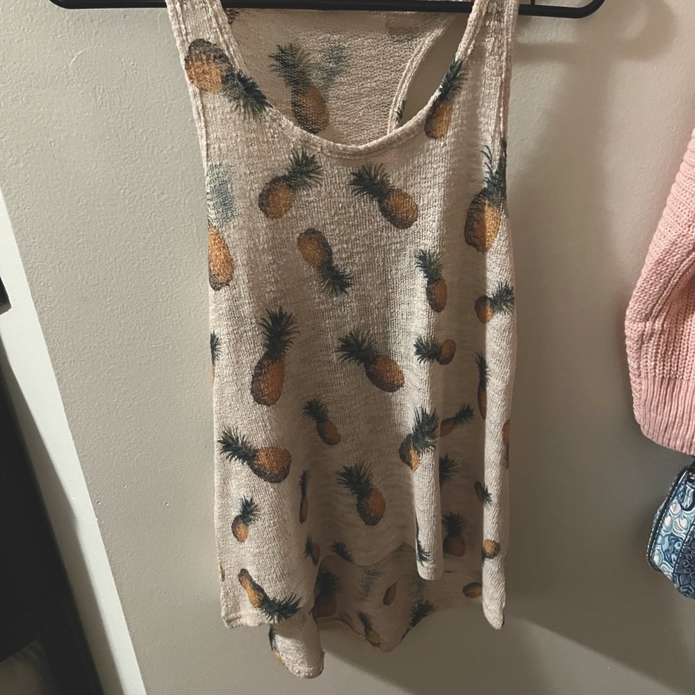 Barely worn pineapple tank!